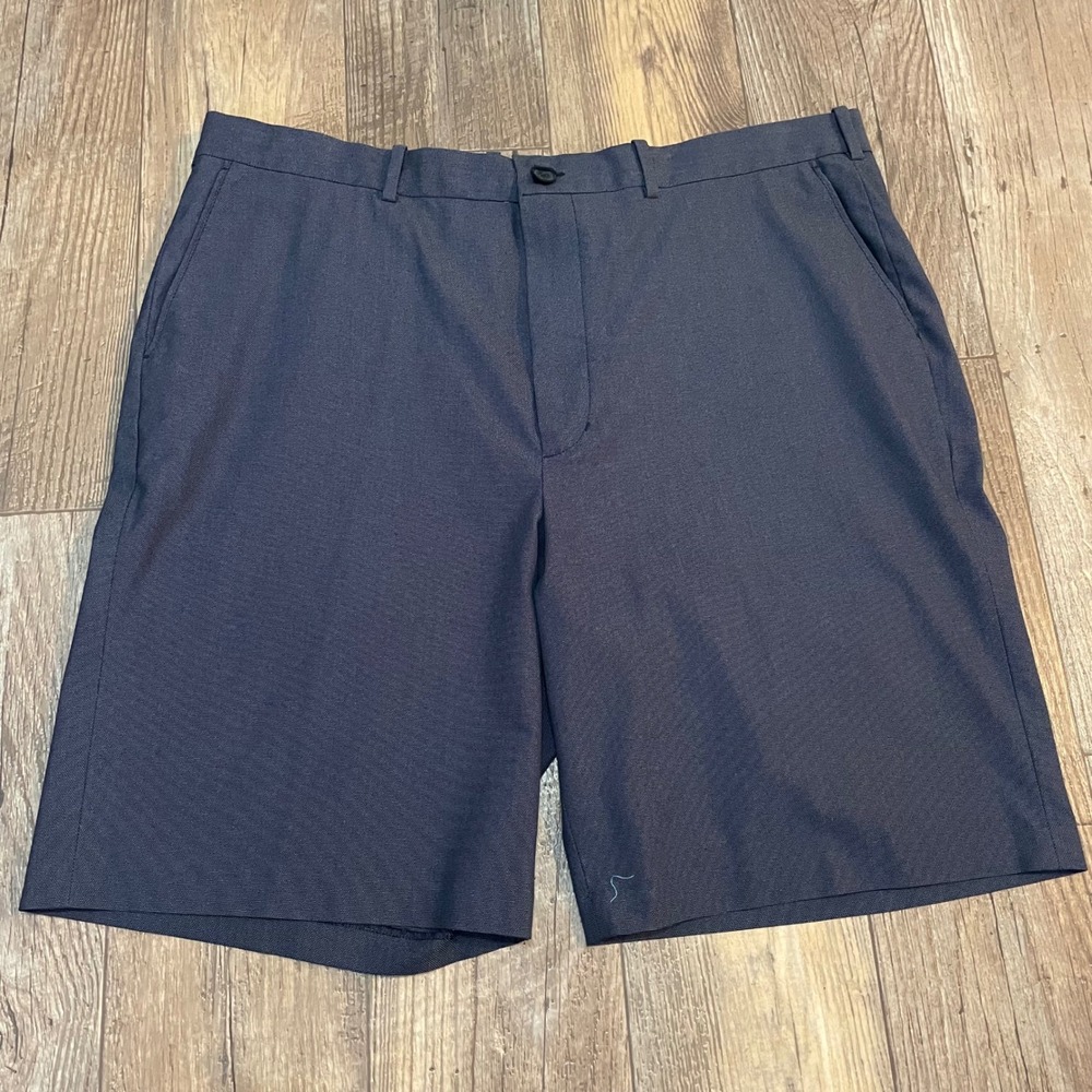 John W Nordstrom Mens Gray Textured Flat Front Dress‎ Shorts Size 40W